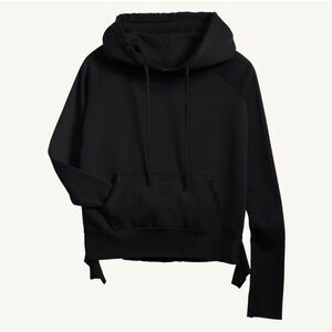 Frank & Eileen Tee Lab Raw Edge Hoodie gray hoodie medium 100% cotton!